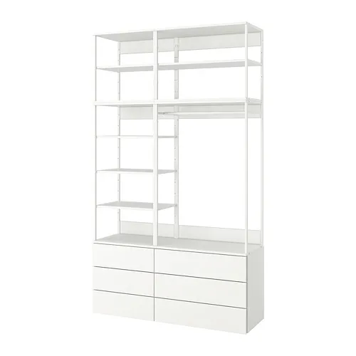 PLATSA - 衣櫃附抽屜, 白色/Fonnes 白色, 140x42x241 公分 | IKEA 線上購物 - PE766219_S4