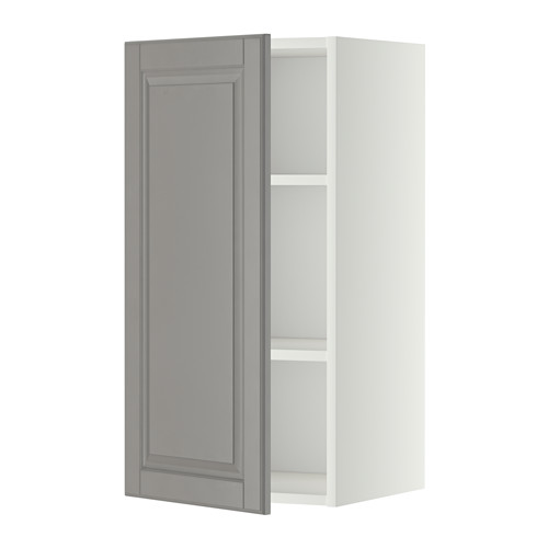 METOD - 壁櫃附層板, 白色/Bodbyn 灰色 | IKEA 線上購物 - PE345657_S4