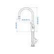 INSJÖN kitchen mixer tap w pull-out spout