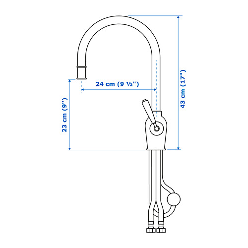 INSJÖN kitchen mixer tap w pull-out spout