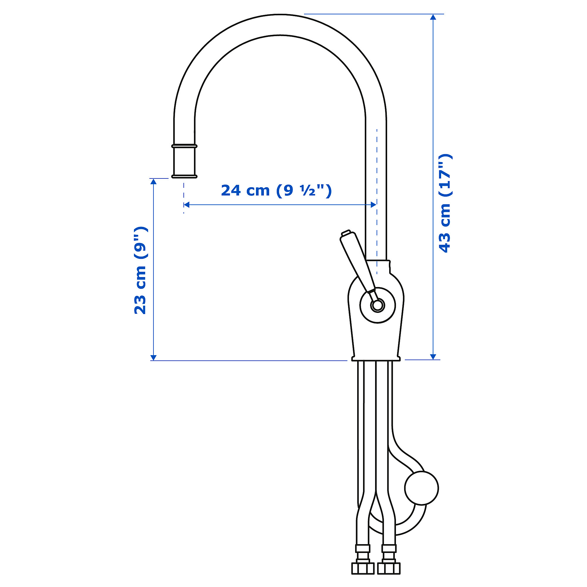 INSJÖN kitchen mixer tap w pull-out spout