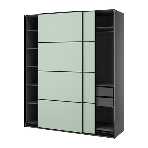 PAX/MEHAMN wardrobe with sliding doors