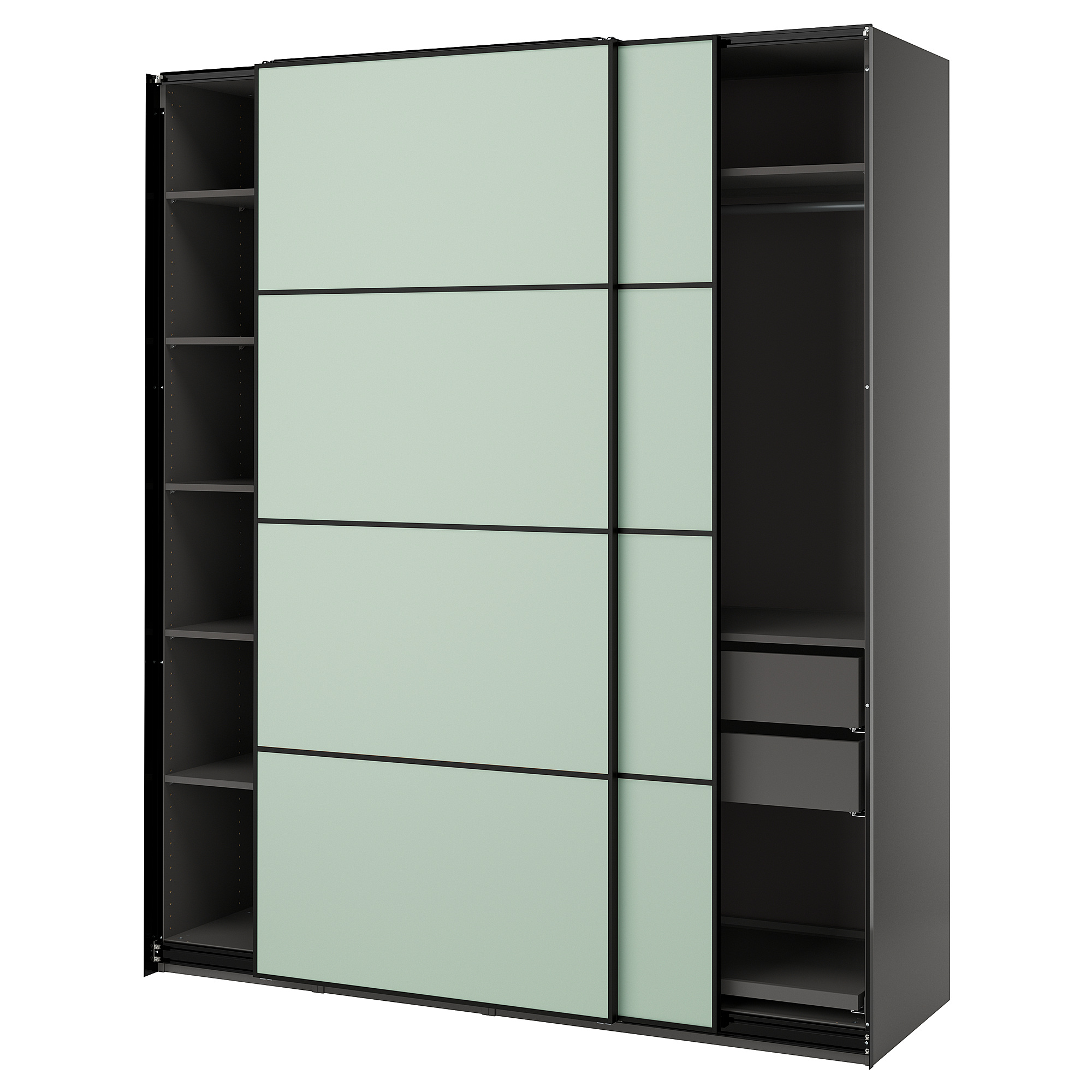 PAX/MEHAMN wardrobe with sliding doors