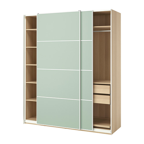 PAX/MEHAMN wardrobe with sliding doors