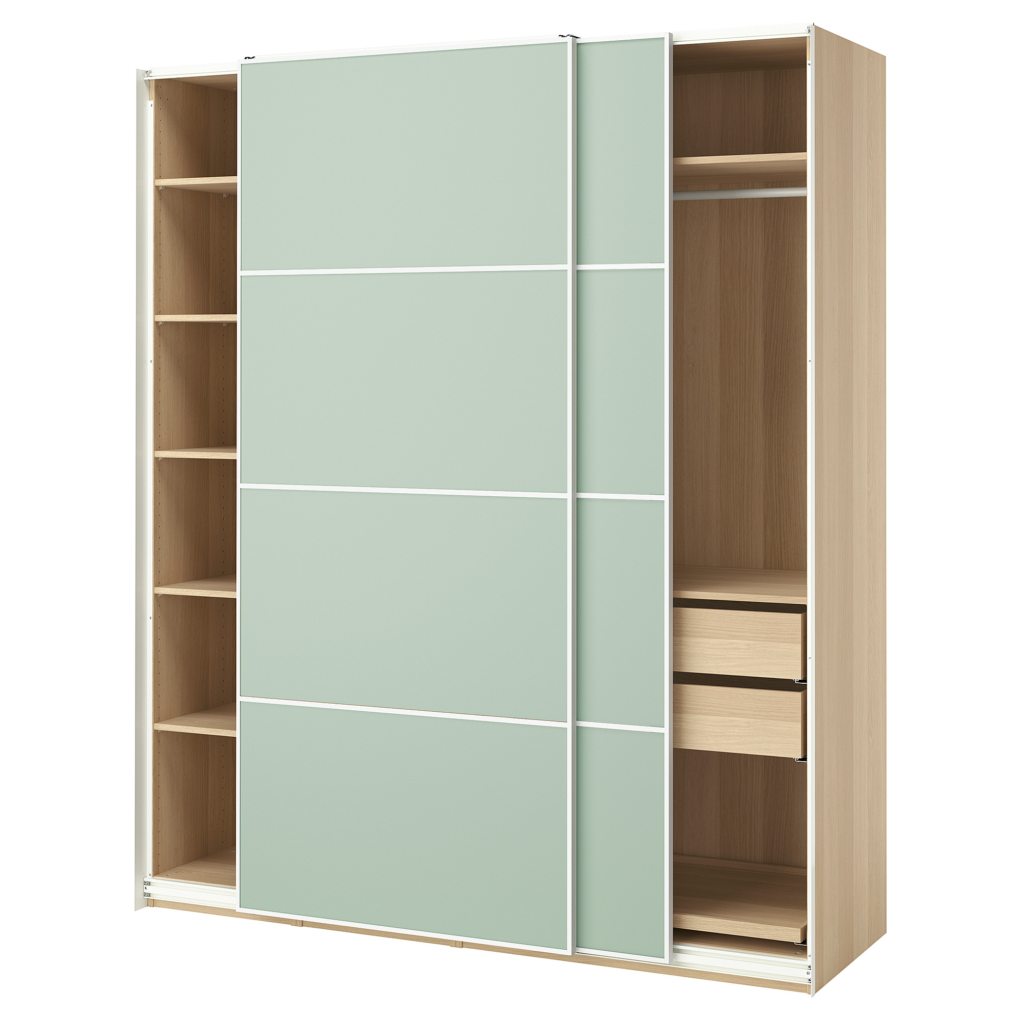 PAX/MEHAMN wardrobe with sliding doors