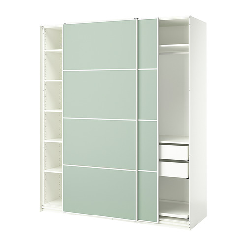 PAX/MEHAMN wardrobe with sliding doors