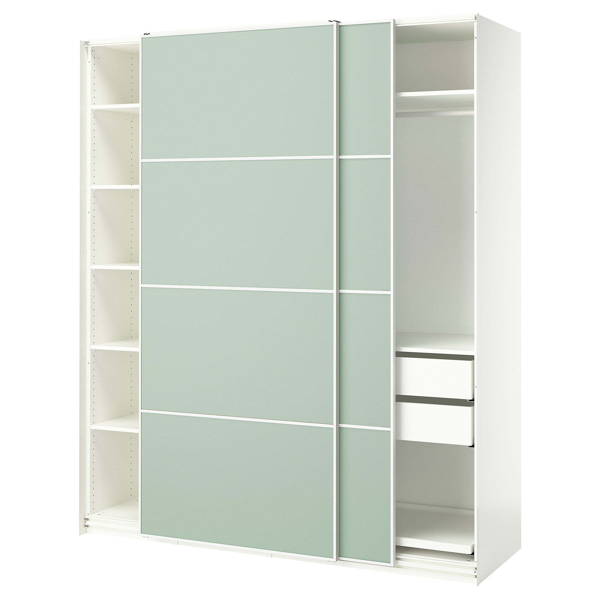 PAX/MEHAMN wardrobe with sliding doors