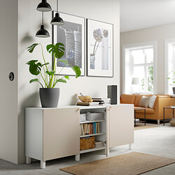 BESTÅ - 附門收納組合, 白色/Riksviken/Stubbarp 淺古銅色 | IKEA 線上購物 - PE742331_S3