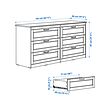 SONGESAND chest of 6 drawers