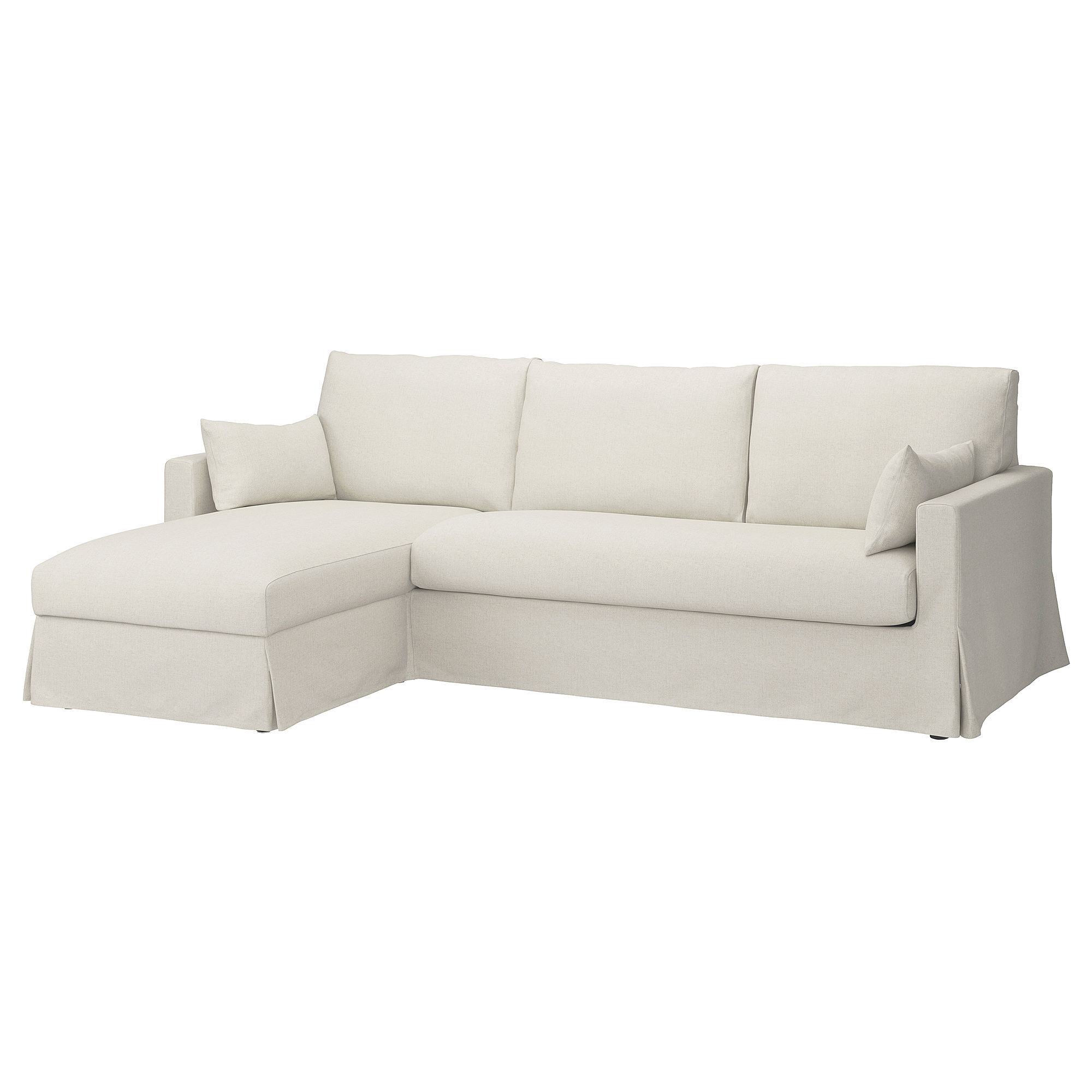 HYLTARP 3-seat sofa w chaise longue, left