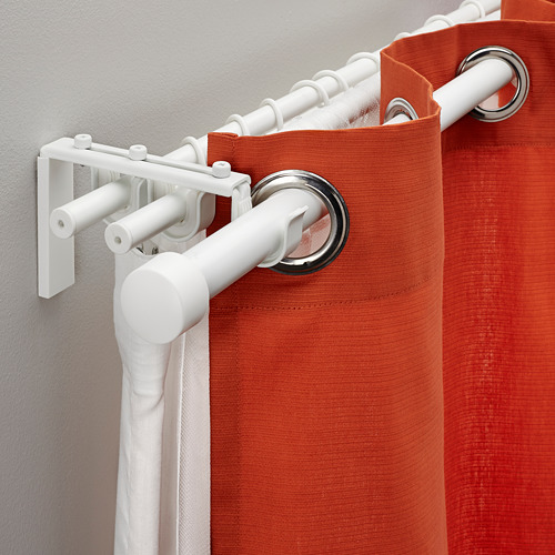 RÄCKA/HUGAD triple curtain rod combination