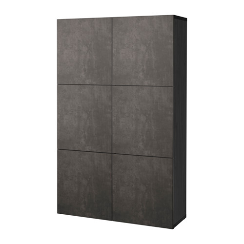 BESTÅ - 附門收納組合, 黑棕色 Kallviken/深灰色 仿混凝土 | IKEA 線上購物 - PE626772_S4
