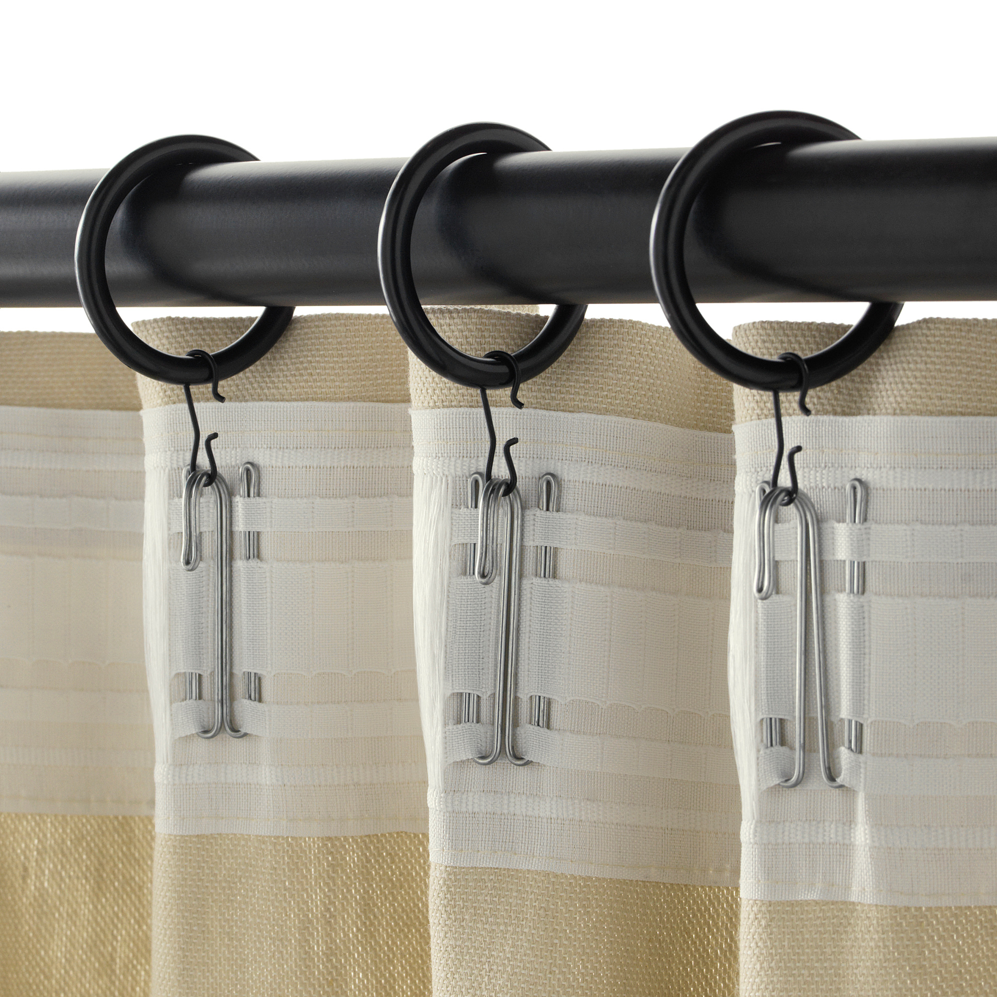 SYRLIG curtain ring with clip and hook