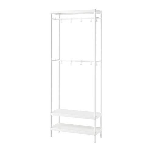 MACKAPAR coat rack with shoe storage unit white 78x32x200 cm IKEA Taiwan Online
