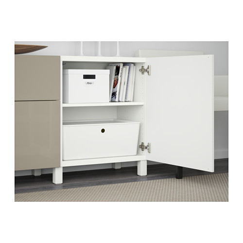 BESTÅ - storage combination with drawers, Laxviken white/Selsviken high-gloss/beige | IKEA Taiwan Online - PE561082_S4
