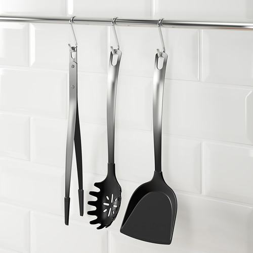 DIREKT - 廚房用具 3件組, 黑色/不鏽鋼 | IKEA 線上購物 - PE611651_S4