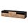 BESTÅ - TV bench with drawers and door, black-brown/Hedeviken oak veneer | IKEA Taiwan Online - PE820918_S1
