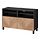 BESTÅ - TV bench with doors, black-brown/Hedeviken/Stubbarp oak veneer | IKEA Taiwan Online - PE820935_S1