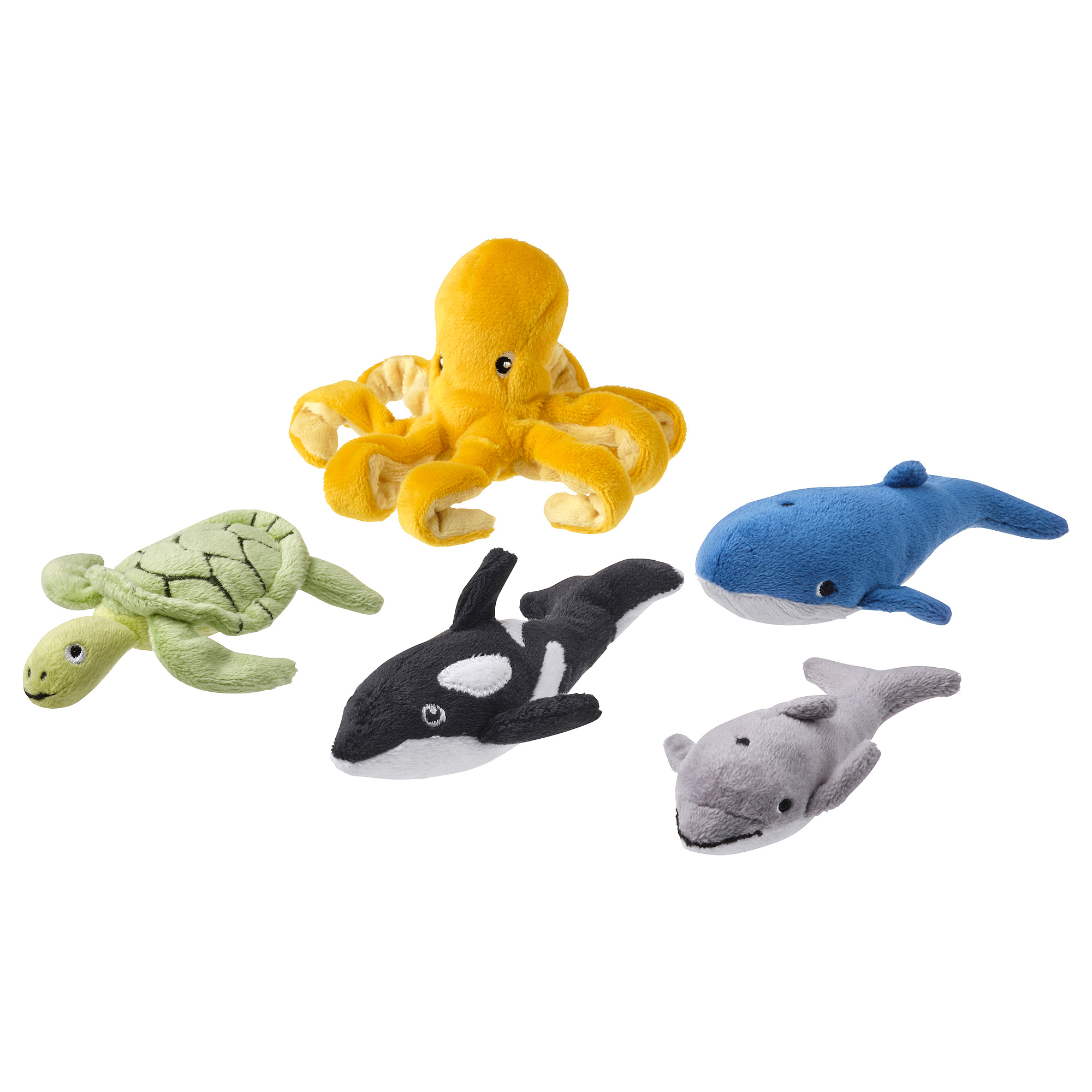 BLÅVINGAD 5-piece soft toy set
