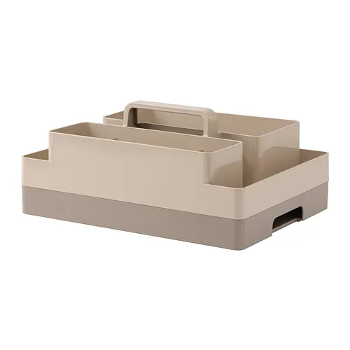 KUGGIS - 文具收納盒 2件組, 灰米色/深米灰色, 26x35x16 公分 | IKEA 線上購物 - PE935393_S4