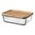 IKEA 365+ - food container with lid, rectangular glass/bamboo | IKEA Taiwan Online - PE675640_S1