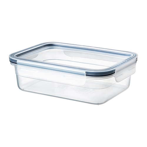 IKEA 365+ - food container with lid, rectangular/plastic, 1.0 l | IKEA Taiwan Online - PE675642_S4