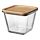 IKEA 365+ - food container with lid, square glass/bamboo | IKEA Taiwan Online - PE675647_S1