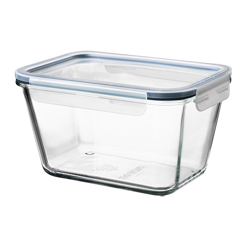 IKEA 365+ - food container with lid, rectangular glass/plastic, 1.8 l | IKEA Taiwan Online - PE675654_S4
