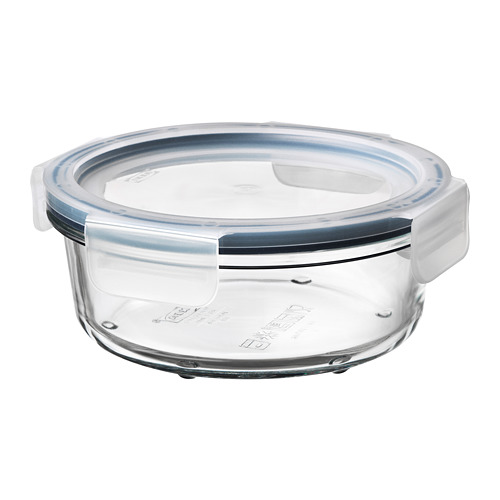 IKEA 365+ - food container with lid, round glass/plastic | IKEA Taiwan Online - PE675659_S4