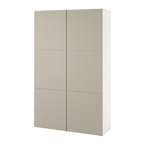 BESTÅ - 附門收納組合, 白色/Lappviken 淺灰米色, 120x42x193 公分 | IKEA 線上購物 - PE821035_S4