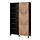 BESTÅ - storage combination with doors, black-brown/Hedeviken oak veneer | IKEA Taiwan Online - PE821063_S1