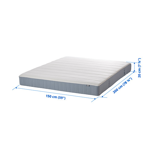 VESTERÖY - pocket sprung mattress, firm/light blue | IKEA Taiwan Online - PE863398_S4