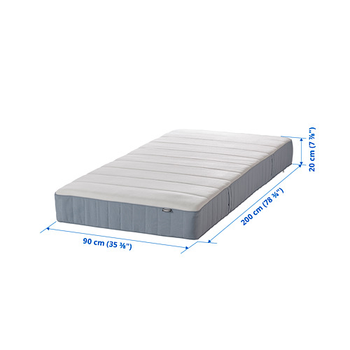 Ikea vyssa mattress best sale size