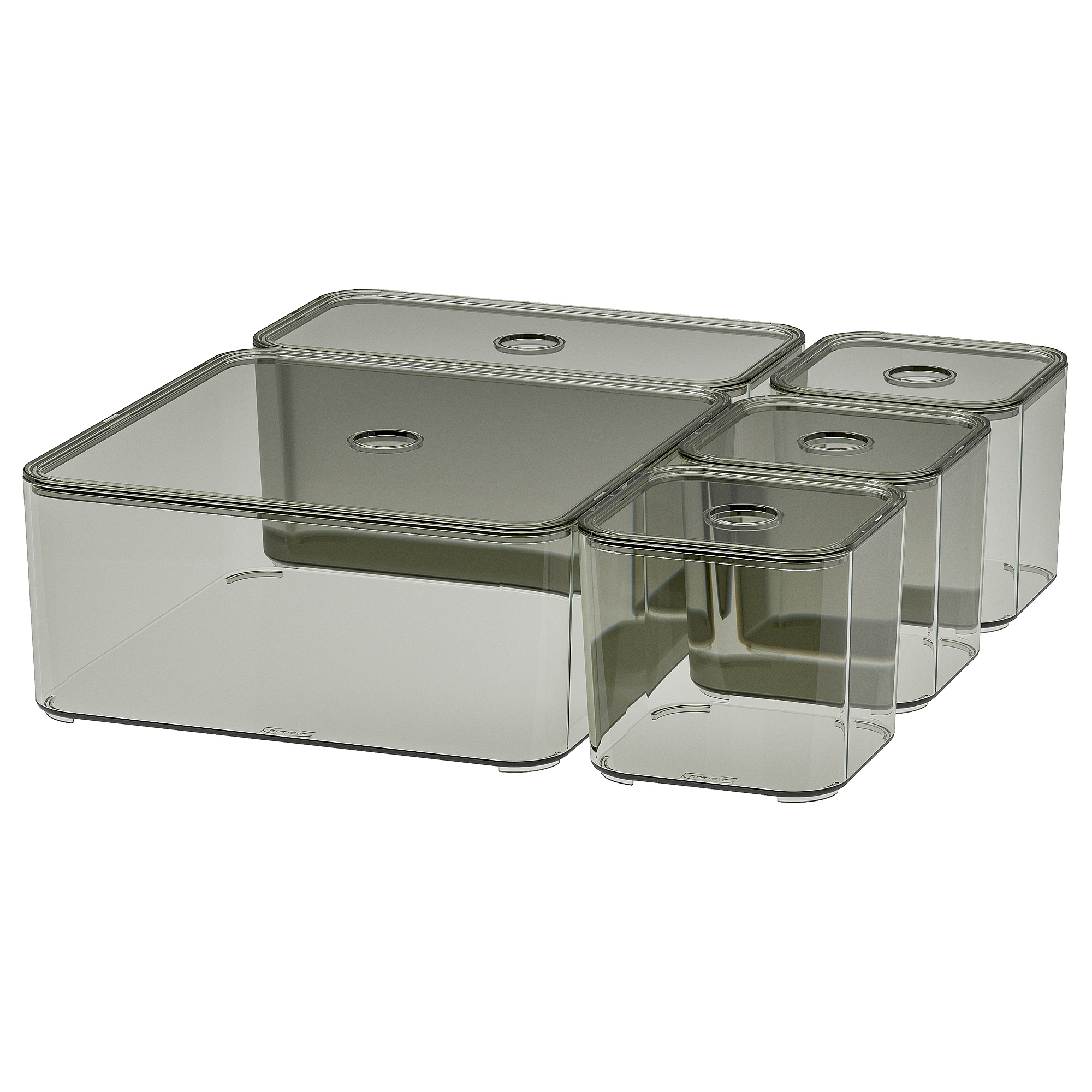 VISSLAÅN box with lid, set of 5