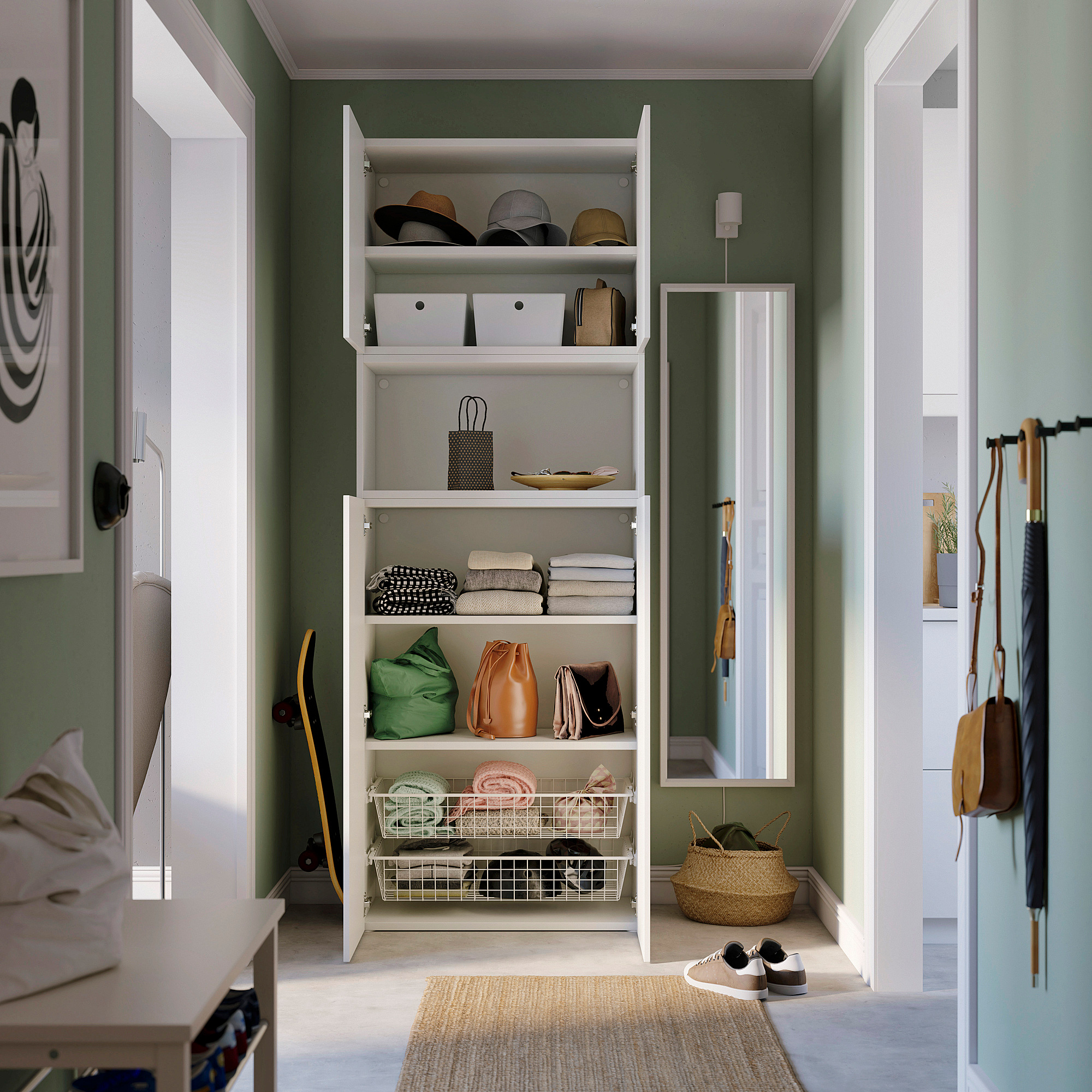 PLATSA storage combination with doors