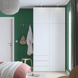 PLATSA wardrobe with 4 doors+3 drawers