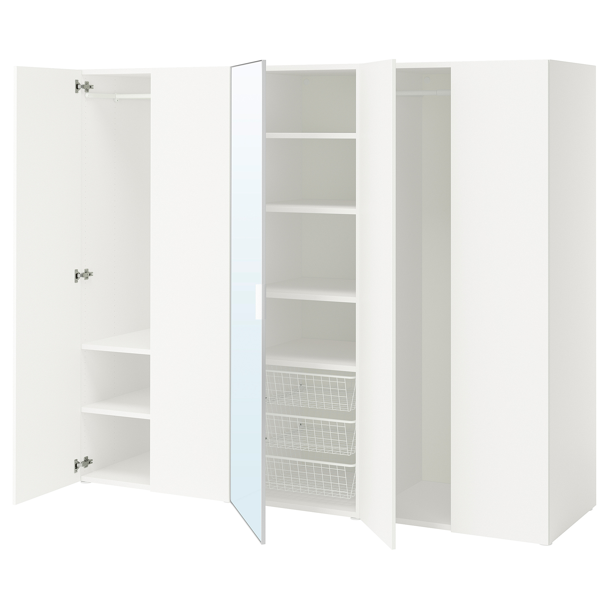 PLATSA wardrobe with 5 doors