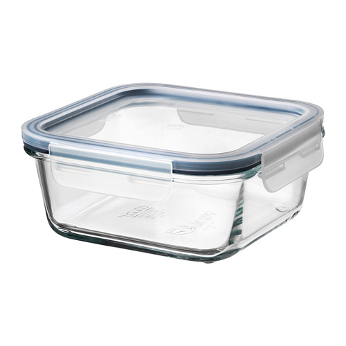 IKEA 365+ - food container with lid, square glass/plastic, 600 ml | IKEA Taiwan Online - PE675730_S4