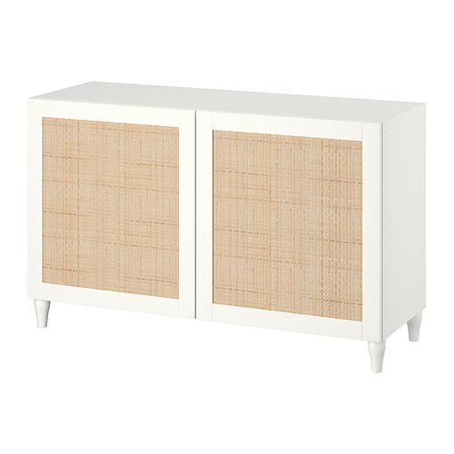 BESTÅ - storage combination with doors, white Studsviken/Kabbarp/white woven poplar | IKEA Taiwan Online - PE821087_S4