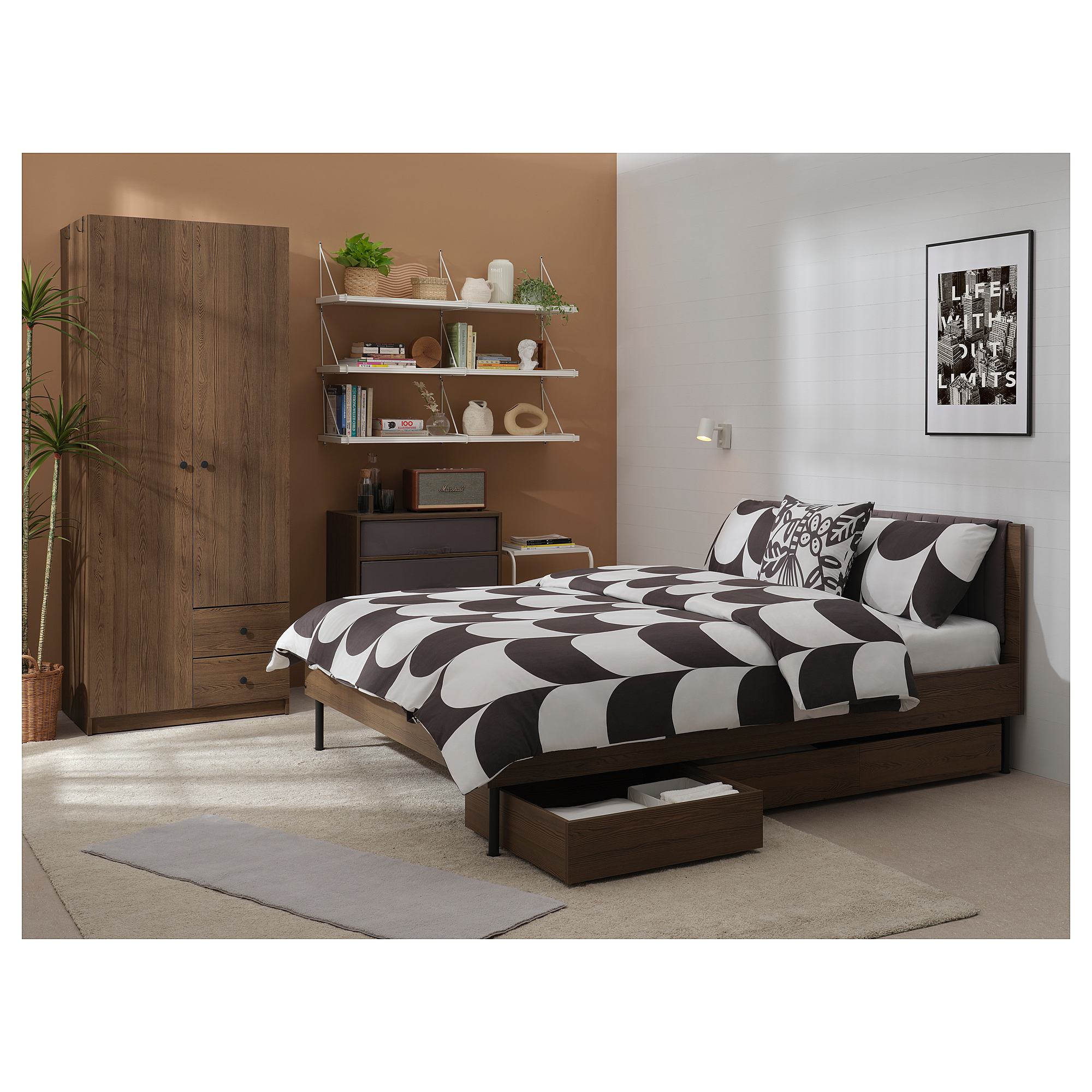 BRUKSVARA bedroom furniture, set of 3