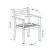 ASKHOLMEN chair with armrests, outdoor