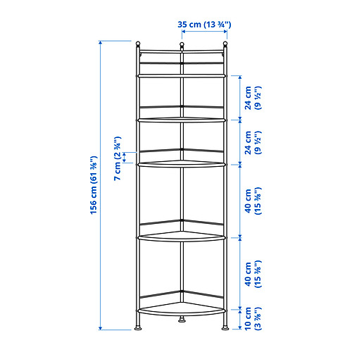 FRÖSJÖN corner shelf unit