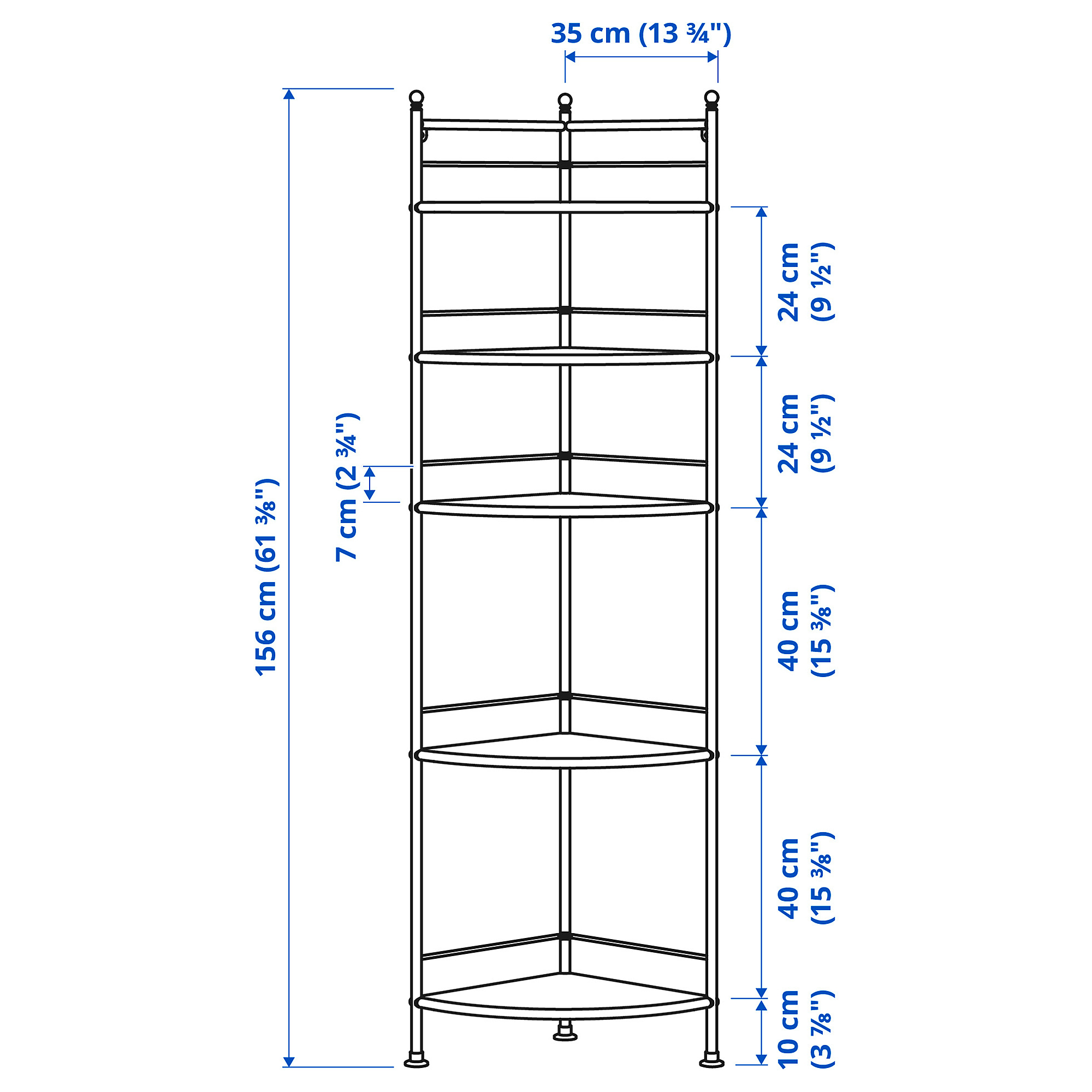 FRÖSJÖN corner shelf unit