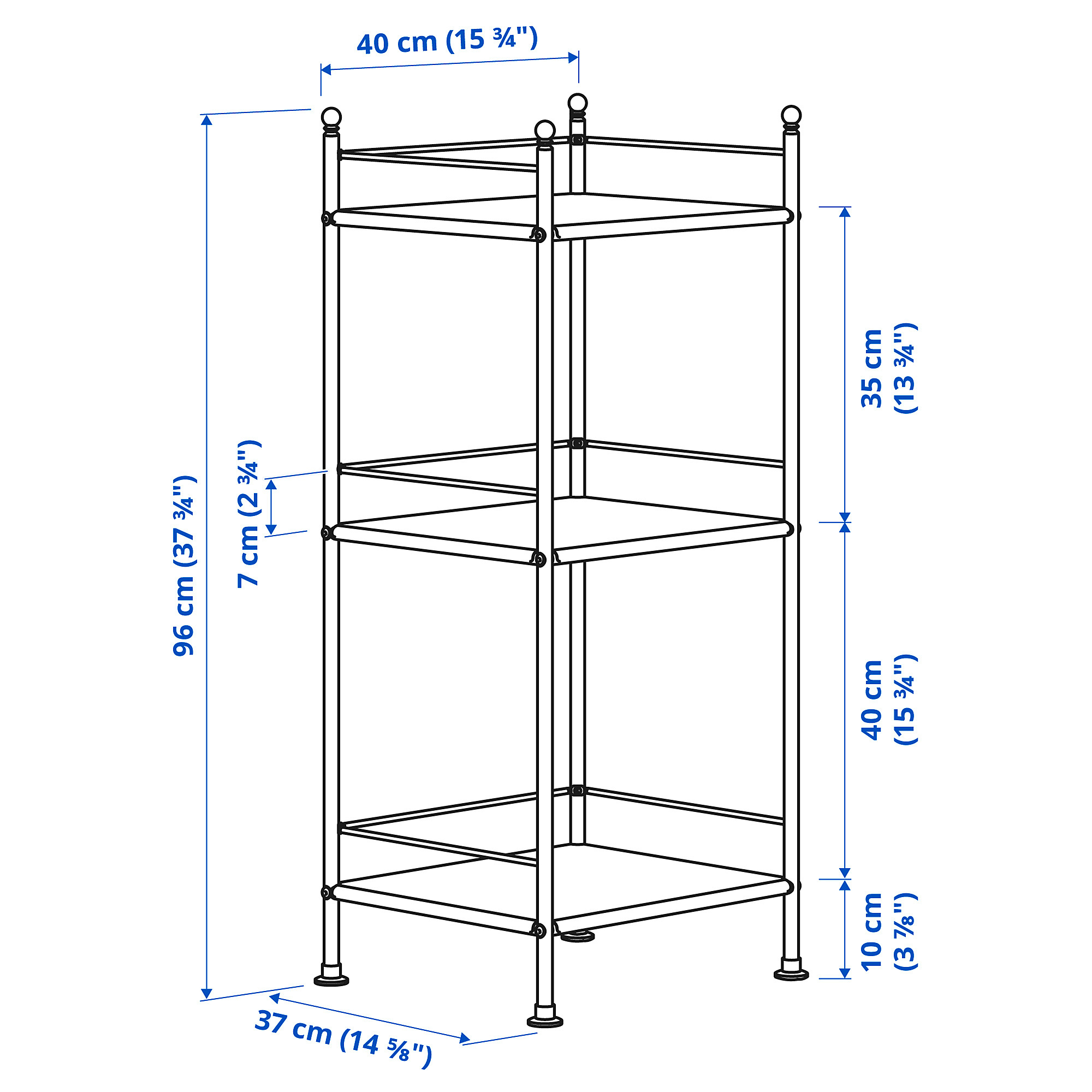 FRÖSJÖN shelving unit