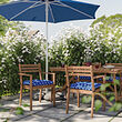 ASKHOLMEN table+4 chairs w armrests, outdoor