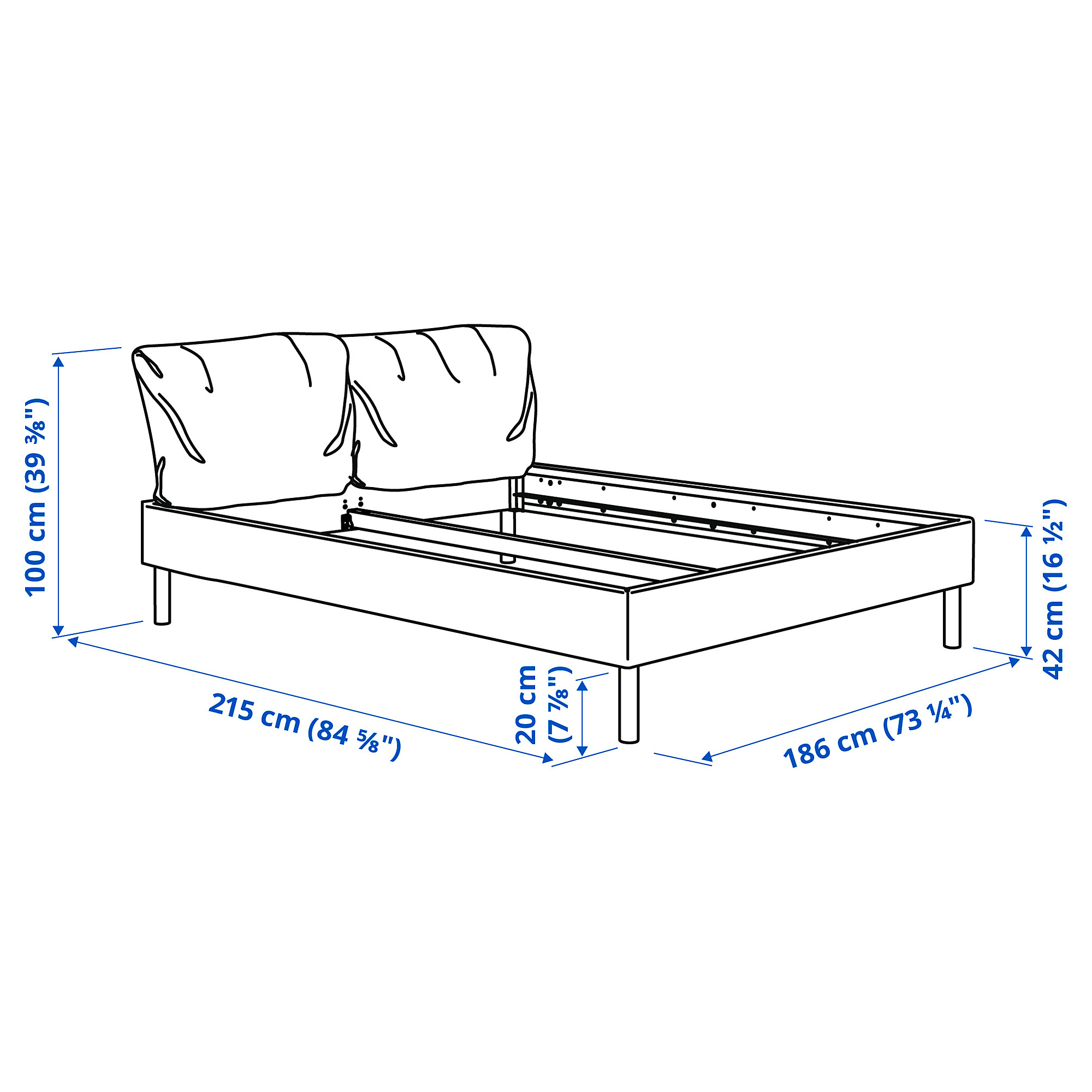 SAGESUND upholstered bed frame