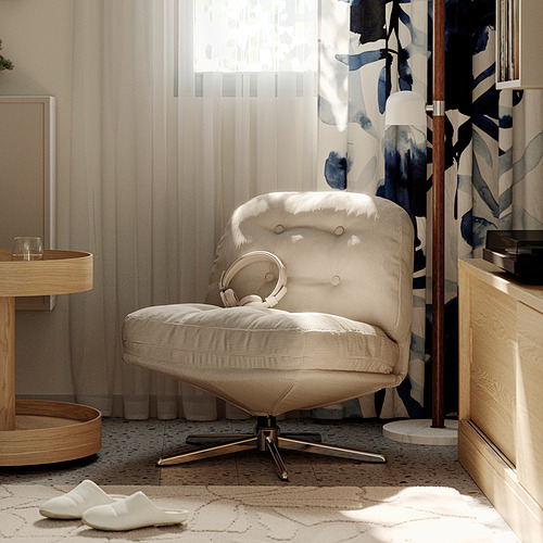 DYVLINGE - swivel easy chair, Kelinge beige | IKEA Taiwan Online - E1004767_S4