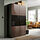 BESTÅ - storage combination w glass doors, black-brown/Selsviken high-gloss/brown smoked glass | IKEA Taiwan Online - PE821360_S1