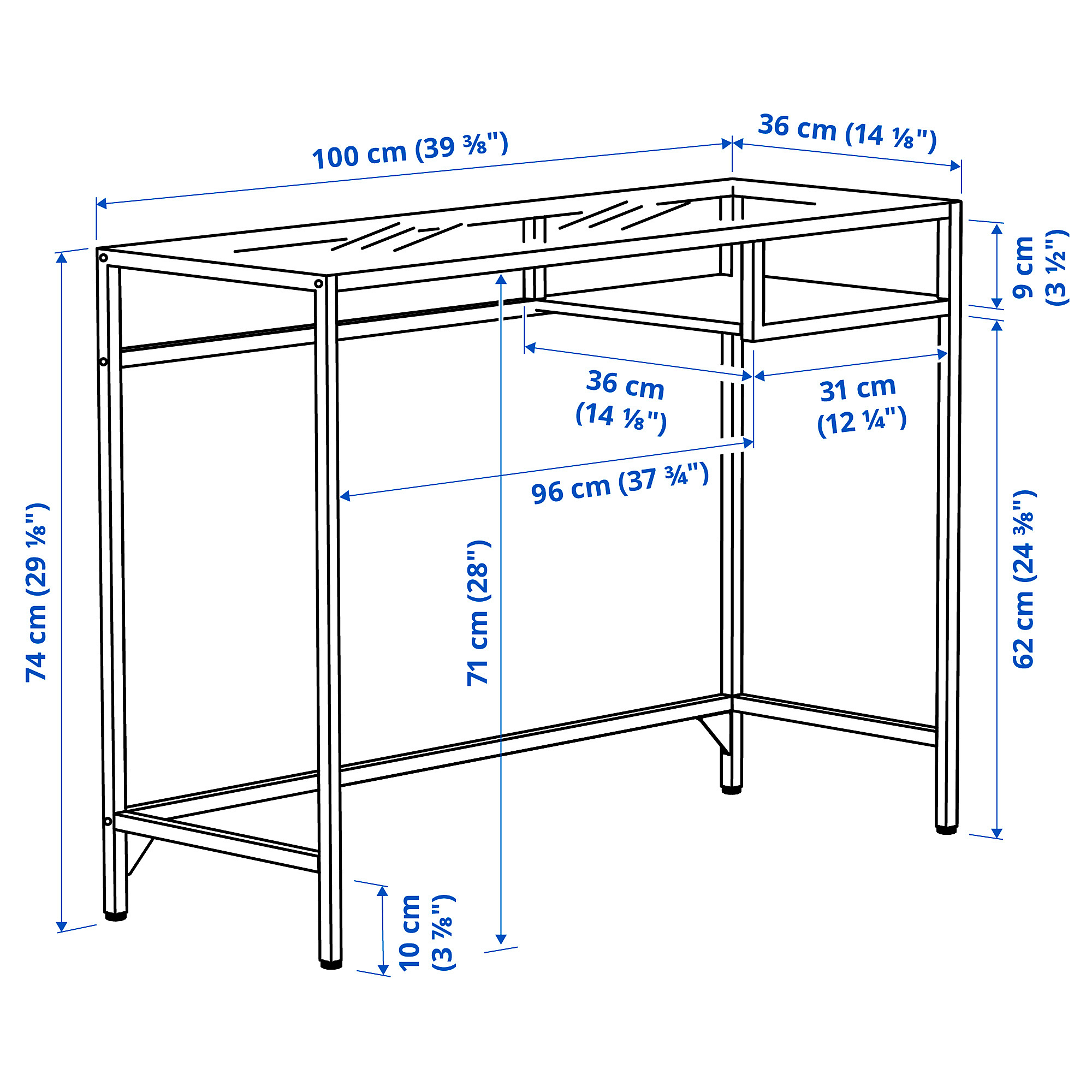 VITTSJÖ 筆記型電腦桌