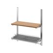 KUNGSFORS susp rail w shelf/rail/dish dra